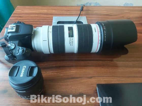 DSLR Canon 200D Mark ll with 70-200mm Lens